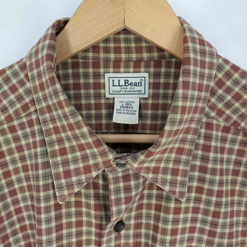エルエルビーン L.L.Bean ブロックチェック ポケット コットン レギュラーカラー シャツ メンズ import:L