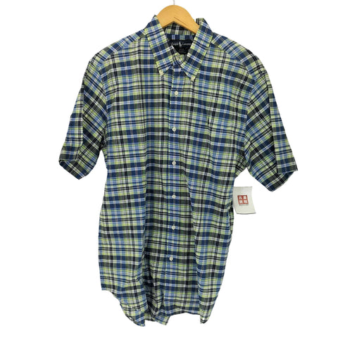 ラルフローレン RALPH LAUREN 90S BLAKE ポニー刺繍S/S BDチェックシャツ メンズ import:M