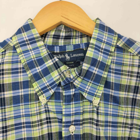 ラルフローレン RALPH LAUREN 90S BLAKE ポニー刺繍S/S BDチェックシャツ メンズ import:M