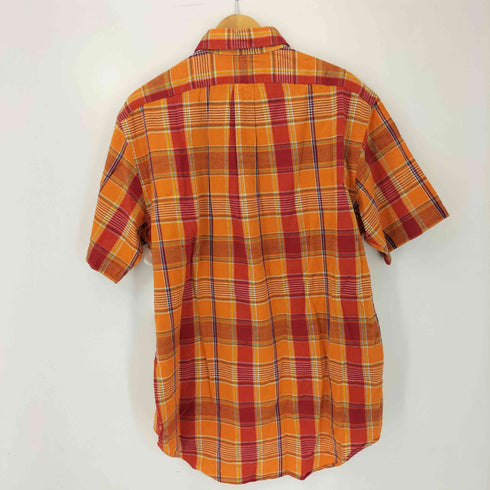 ラルフローレン RALPH LAUREN 90S CLASSIC FIT インドコットン ポニー刺繍S/S BDチェックシャツ メンズ import:M