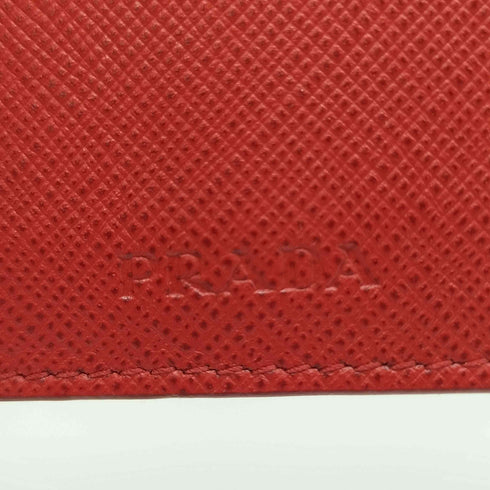 プラダ PRADA ロゴ刻印 チェーン パスケース レディース