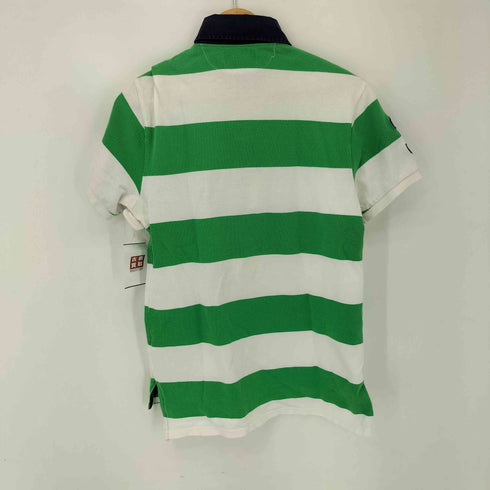 ポロバイラルフローレン Polo by RALPH LAUREN ビックポニー ボーダー 鹿の子ポロシャツ メンズ import:S