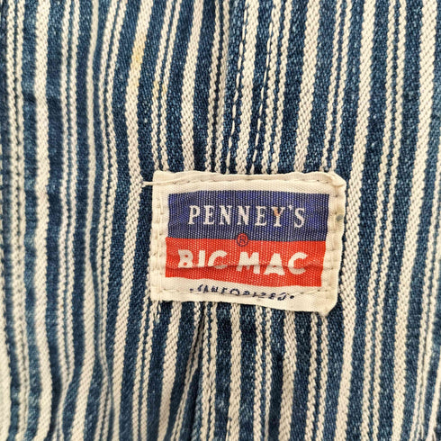 ビッグマック BIG MAC 50S~60S ヒッコリーストライプ オーバーオール メンズ