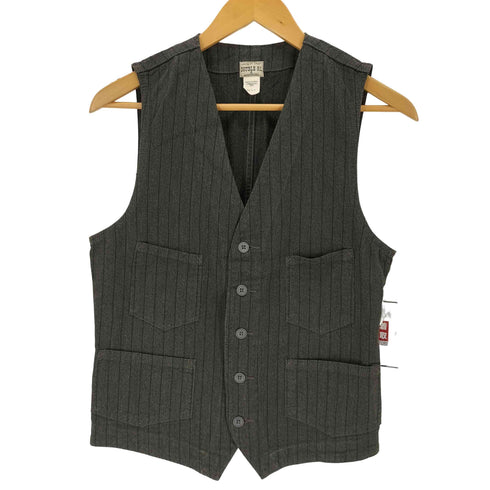 ダブルアールエルラルフローレン RRL RALPH LAUREN ストライプド ジャスペ ツイル ベスト メンズ XS