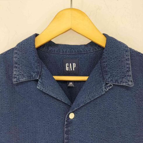 ギャップ Gap STANDARD FIT S/S SEERSUCKER SHIRT オープンカラー シアサッカー シャツ メンズ import:XS