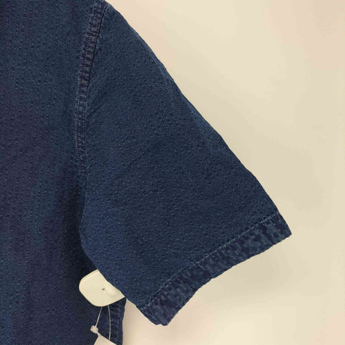 ギャップ Gap STANDARD FIT S/S SEERSUCKER SHIRT オープンカラー シアサッカー シャツ メンズ import:XS