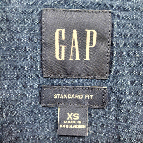 ギャップ Gap STANDARD FIT S/S SEERSUCKER SHIRT オープンカラー シアサッカー シャツ メンズ import:XS