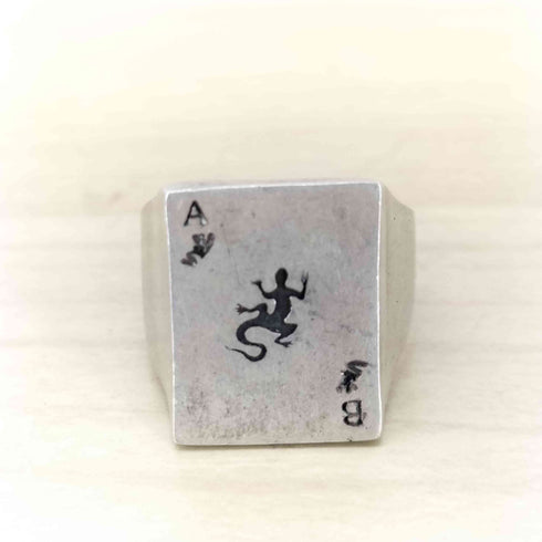 アニエスベーオム Agnes b.homme レザールリング メンズ 18号