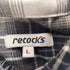 RETOCK'S ロゴ刺繍 オンブレチェック ビッグシルエット半袖シャツ メンズ import:L