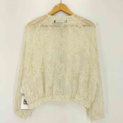 ザラ ZARA スパンコール付きシースルージャケット レディース JPN:L