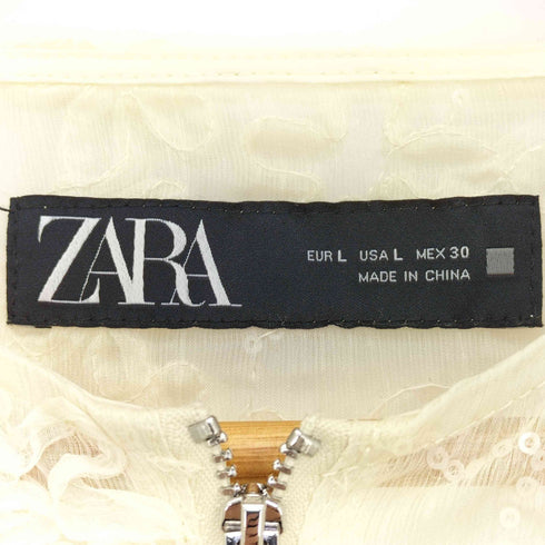 ザラ ZARA スパンコール付きシースルージャケット レディース JPN:L