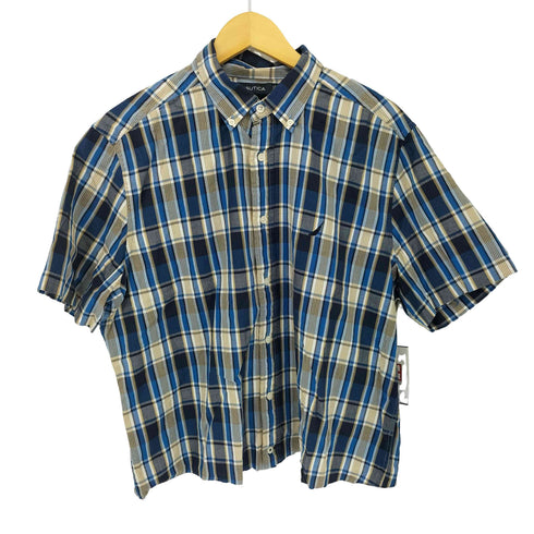 ノーティカ NAUTICA ボックスシルエット チェックBDシャツ メンズ import:L