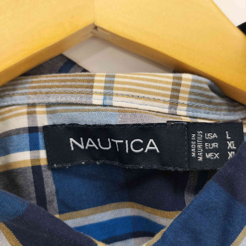 ノーティカ NAUTICA ボックスシルエット チェックBDシャツ メンズ import:L