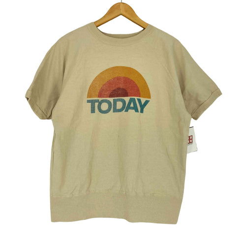 ネセサリーオアアンネセサリー Necessary or unnecessary TODAY フロントプリント クルーネック半袖スウェット Tシャツ レディース M