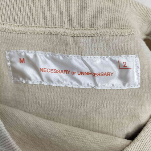 ネセサリーオアアンネセサリー Necessary or unnecessary TODAY フロントプリント クルーネック半袖スウェット Tシャツ レディース M