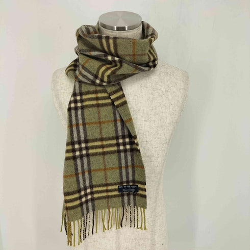 バーバリーロンドン BURBERRY LONDON 英国製 CASHMERE カシミヤ100% チェックストール レディース
