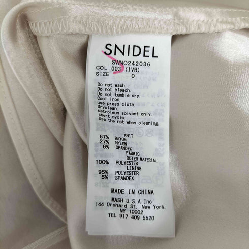 スナイデル snidel Sustainaニットドッキングワンピ レディース 0