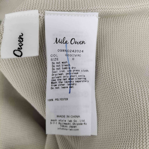 ミラオーウェン Mila Owen 24SS ノースリーブリブニットワンピース レディース JPN:0