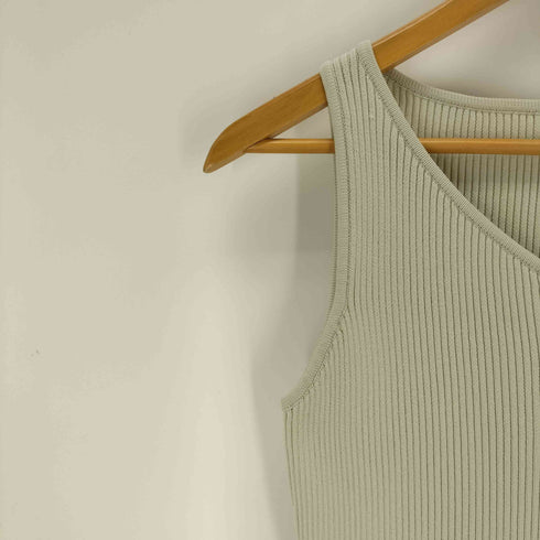 ミラオーウェン Mila Owen 24SS ノースリーブリブニットワンピース レディース JPN:0