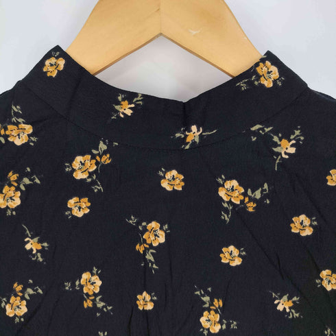 ザラ ZARA リネン混 フローラルワンピース レディース import:S