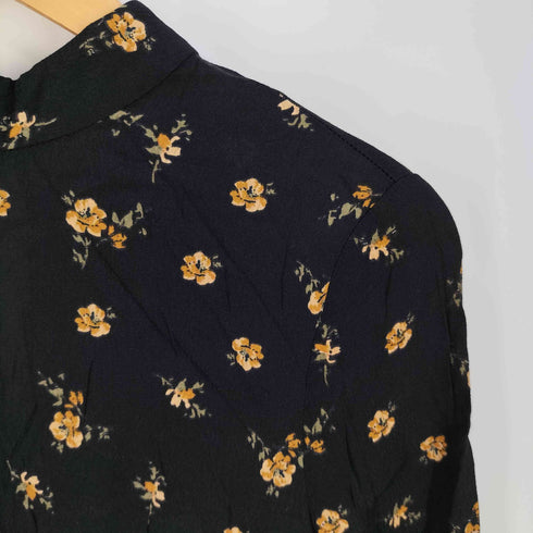 ザラ ZARA リネン混 フローラルワンピース レディース import:S