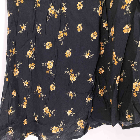 ザラ ZARA リネン混 フローラルワンピース レディース import:S