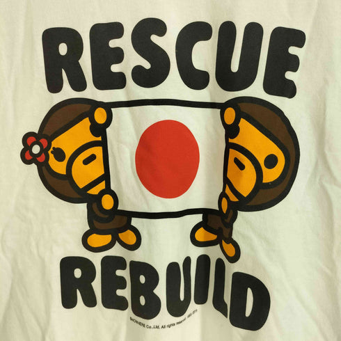 アベイシングエイプ A BATHING APE Rescue Rebuild プリント マイロチャリティーTシャツ レディース import:S