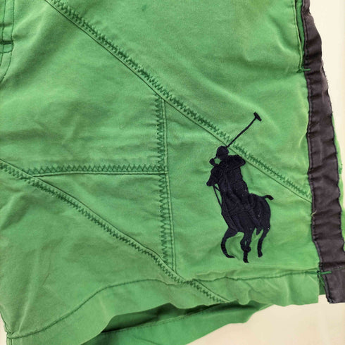 ポロバイラルフローレン Polo by RALPH LAUREN ビッグ ポニー 刺繍 ナンバリング パッチワーク レースアップ スイム ショーツ メンズ S