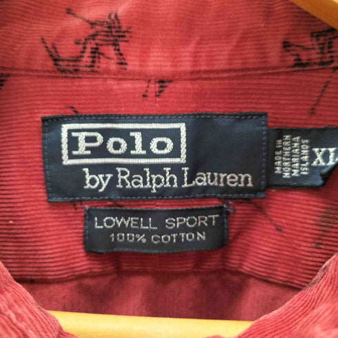 ポロバイラルフローレン Polo by RALPH LAUREN LOWELL SPORT 総柄 コーデュロイ 長袖シャツ メンズ JPN:XL