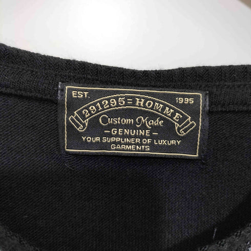 ニーキューイチニーキューゴーオム 291295=HOMME Vネック グラフィック ニット プルオーバー メンズ JPN:44