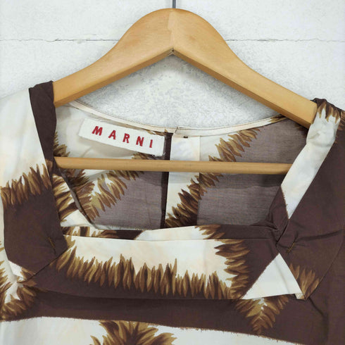 マルニ MARNI 総柄スクエアブラウス レディース