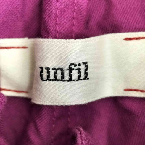 アンフィル unfil シルクコットンツイル イージーパンツ レディース JPN:0