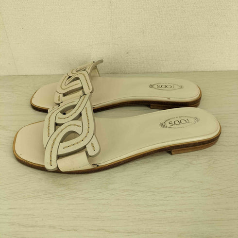 トッズ TOD’S KATE レザーフラットサンダル レディース 36