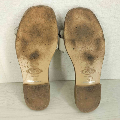 トッズ TOD’S KATE レザーフラットサンダル レディース 36
