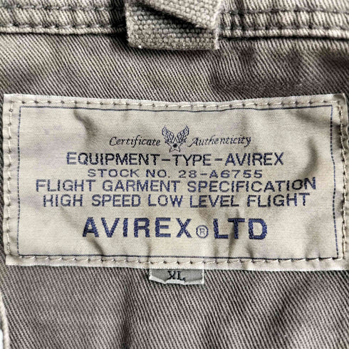 アヴィレックス AVIREX 硫化染め マテリアルコンビ アーミージャケット メンズ XL