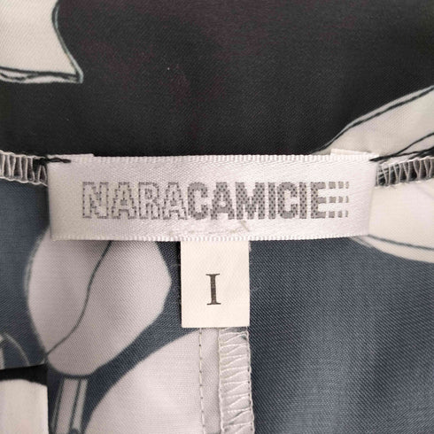 ナラカミーチェ NARACAMICIE ノーカラーフリルブラウス レディース JPN:1