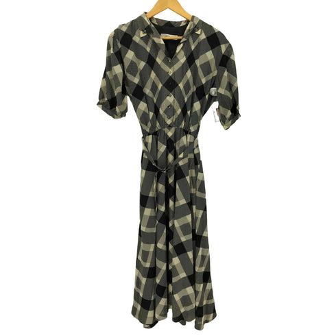 カネコイサオ KANEKO ISAO 総柄オープンカラーS/S ワンピース レディース