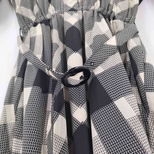 カネコイサオ KANEKO ISAO 総柄オープンカラーS/S ワンピース レディース