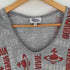 ヴィヴィアンウエストウッドマン Vivienne Westwood MAN オーブ ロゴ 総柄 プリント Vネック Tシャツ メンズ 44