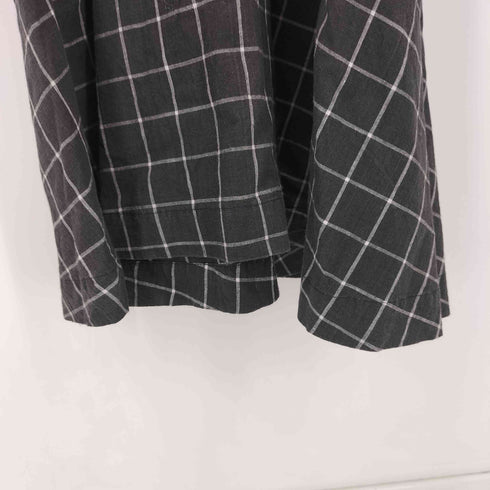 カネコイサオ KANEKO ISAO ウィンドウペンチェックオープンカラーS/S ワンピース レディース