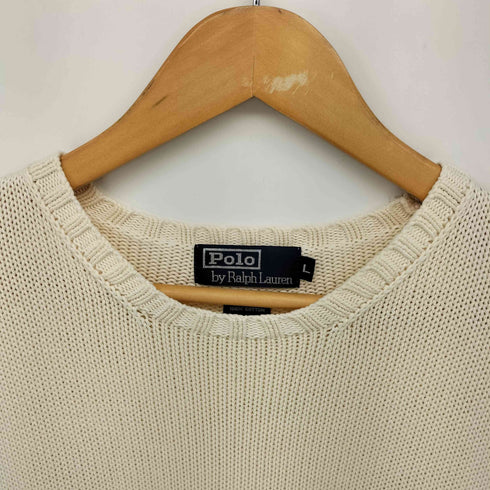 ポロバイラルフローレン Polo by RALPH LAUREN 90s ポニー刺繍 コットンニット メンズ import:L