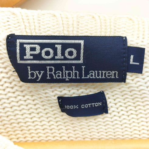 ポロバイラルフローレン Polo by RALPH LAUREN 90s ポニー刺繍 コットンニット メンズ import:L