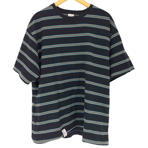 TRIANTAN ボーダークルーネック半袖Tシャツ メンズ JPN:XL