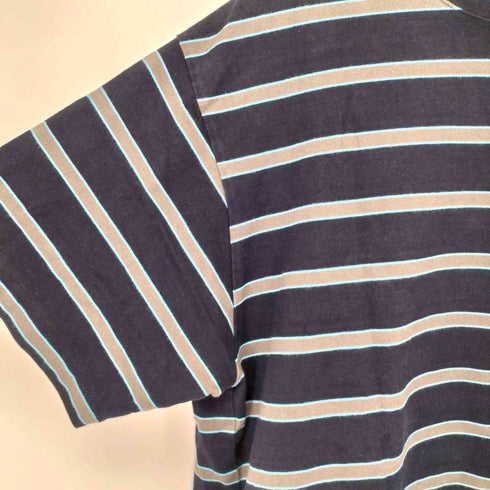 TRIANTAN ボーダークルーネック半袖Tシャツ メンズ JPN:XL