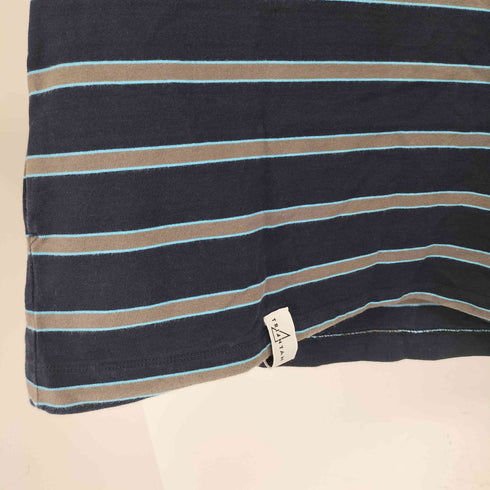 TRIANTAN ボーダークルーネック半袖Tシャツ メンズ JPN:XL