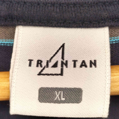 TRIANTAN ボーダークルーネック半袖Tシャツ メンズ JPN:XL