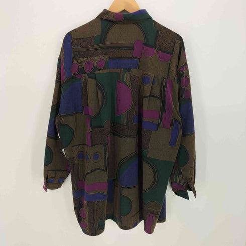 Shilubera 90S 総柄 L/S ロングシャツ メンズ import:L