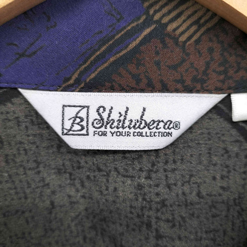Shilubera 90S 総柄 L/S ロングシャツ メンズ import:L