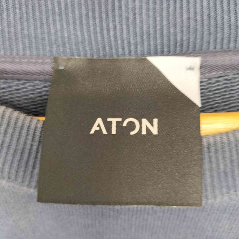 エイトン ATON ナチュラルダイ裏毛クルーネックプルオーバー メンズ 04