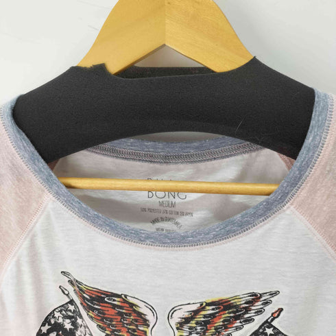 ビラボン BILLABONG フロントプリント ラグランTシャツ レディース import:M